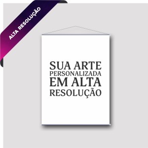 Banner Personalizado Lona 440g  Impressão em alta resolução. Qualidade fotográfica.  Bastão roliço, tampões e barbante. Você escolhe a medida ideal.